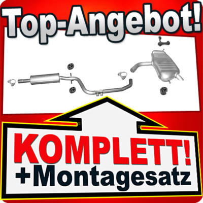 Auspuff für VW TOURAN 1.6 1.6Bi-Fuel 102PS 07.2003-05.2010 Auspuffanlage