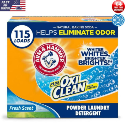 Oxi Clean Laundry Detergent Powder Fresh Scent Stain Fighter 115 Load HE Safe US