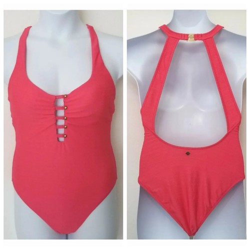 Bundle Lot Nanette Lepore Size 10 Raffia Mermaid One Piece Swimsuit & 1 Coverup - Picture 3 of 21