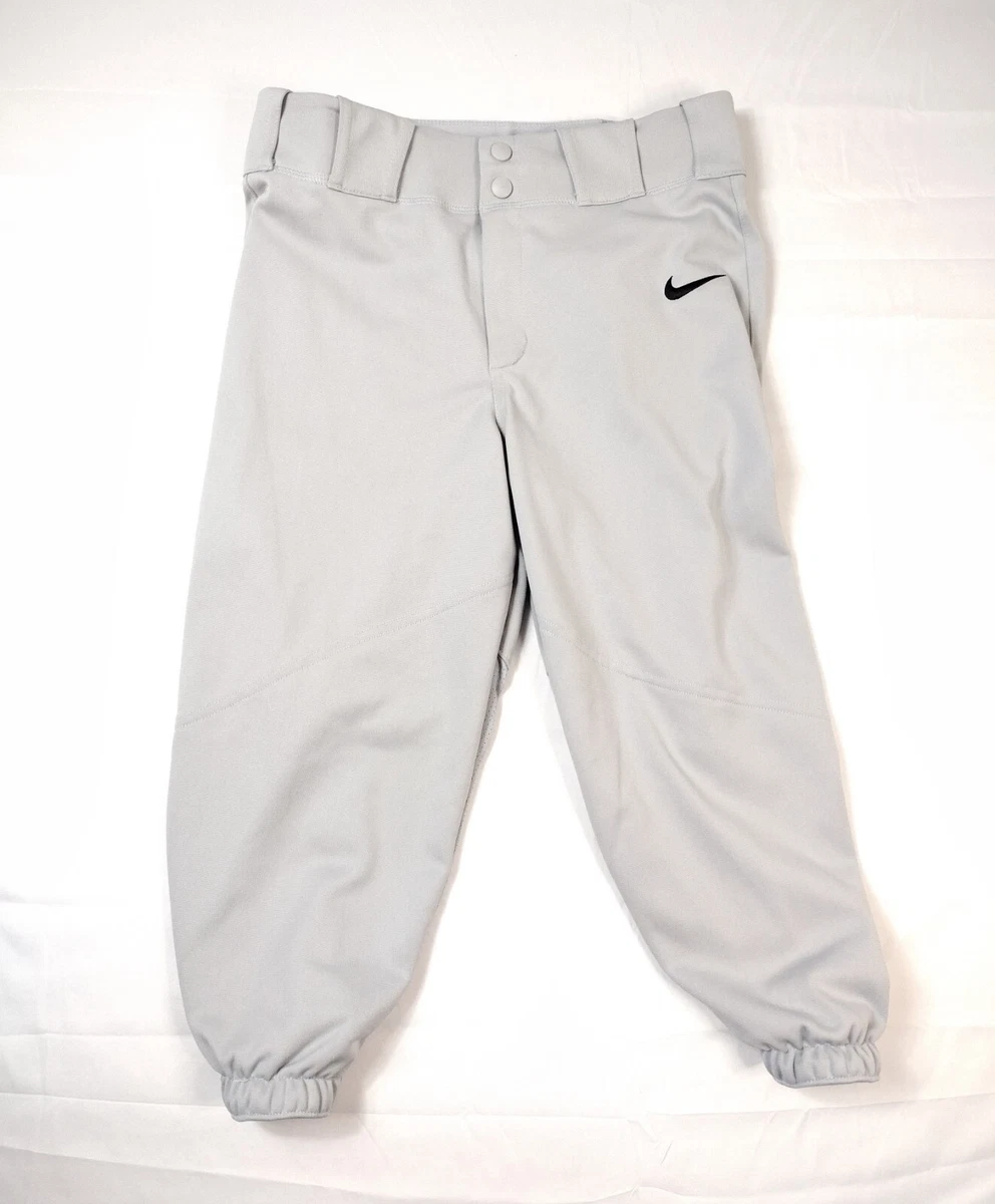Nike BSBL Baseball Pants Mens Small Gray Silicone Stretch