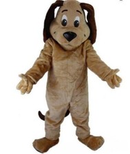 Dog Mascot Costume Tan Fur Cosplay Animal Party Game Fancy Dress Adults Parade