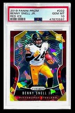 BENNY SNELL JR. 2019 PANINI PRIZM RED ICE #332 PSA 10 GEM MT FOOTBALL RC ROOKIE