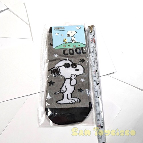 Peanuts Snoopy Kids Socks Joe Cool Sunglasses Cotton Blend Elastic 20-24cm JP - Picture 3 of 4
