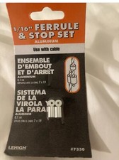 Lehigh 1/16" Ferrule & Stop Set  Aluminum Cable Clamps  #7330 