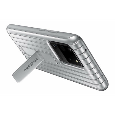 Original Samsung Protective Standing Cover EF-RG988 für Galaxy S20 Ultra Silber
