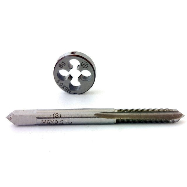 HSS M6 x 0.5mm Tap & M6 x 0.5mm Die Metric Thread Right Hand eBay