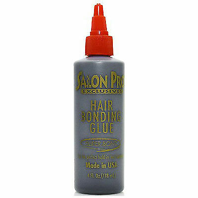 Salon Pro BLACK Hair Extension Bonding Glue 4 FL oz (118 ML)
