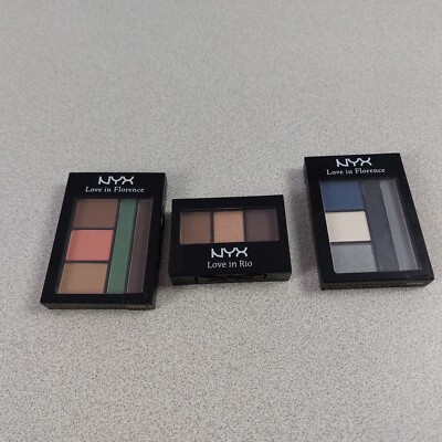 Lot 3 NYX Love In Rio Love in Florence Eye Shadow Palette NEW