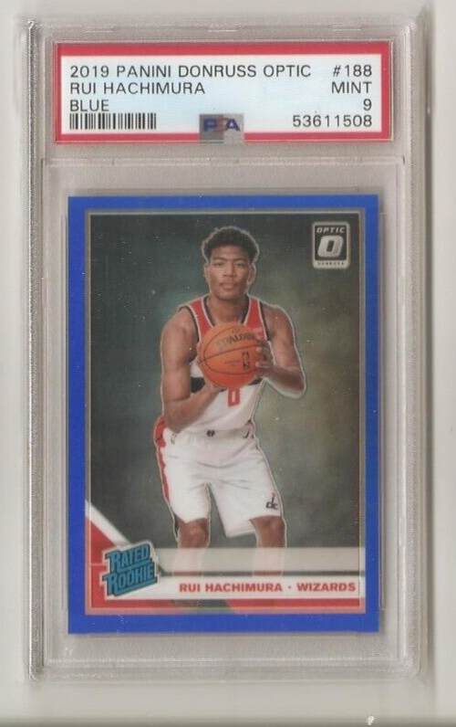 2019-20 Panini Donruss Optic RUI HACHIMURA Rated RC Blue Prizm 10