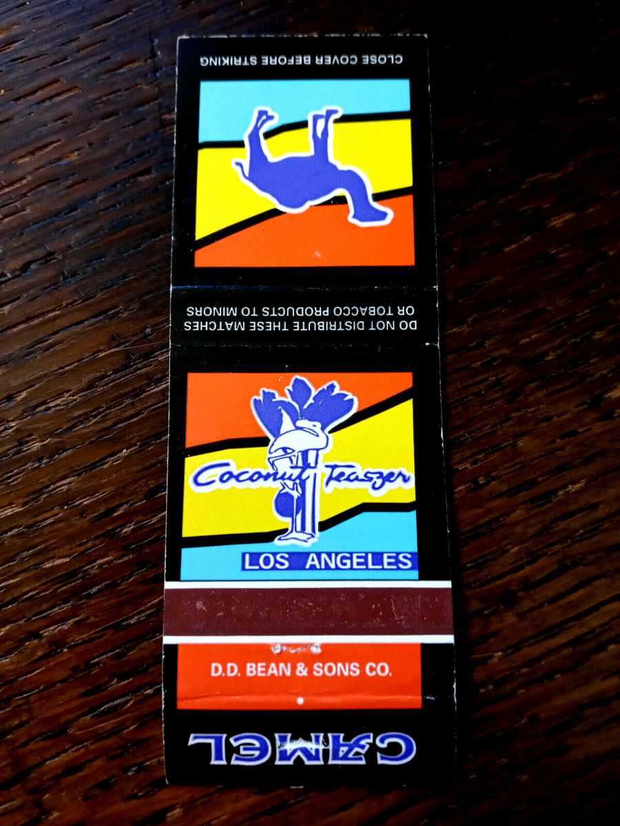 coconut cigarettes Vintage Matchbook: Camel Cigarettes, Coconut Teaszer, Los Angeles, CA