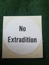 Original 1990s ' No Extradition' Irish Republican Unused Sticker.