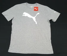 Men’s Puma Sports Graphic tee   Logo   casual Tee  Gray size Medium 