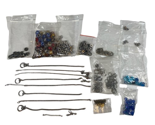 Assorted Glass Charm Beads Jewelry Making Supply Lot