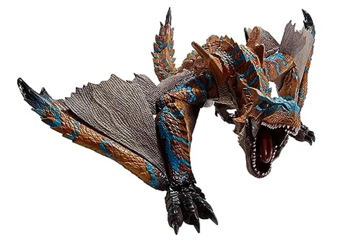 S.H.Monster Arts MH Rise Tigrex Figure, PVC&ABS, Movable, JP NEW F