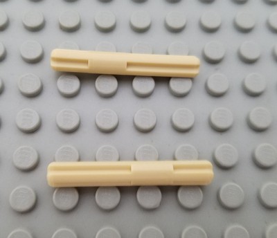 New LEGO Lot of 2 Tan Technic Mindstorms 4L Axles with Stop