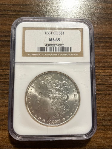 1881-CC Morgan Silver Dollar $1 NGC MINT STATE 65 MS 65 RARE KEY DATE HIGH GRADE