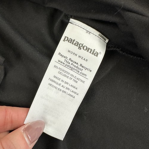 Patagonia Black Sliding Rock Dress Strappy Back Shelf Bra Size S High Neck - Picture 9 of 13