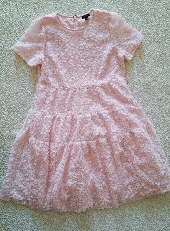 HALOGEN X Atlantic-Pacific Floret Pink Ballerina Midi Dress Size L Org $159 — 第 4/4 张图片