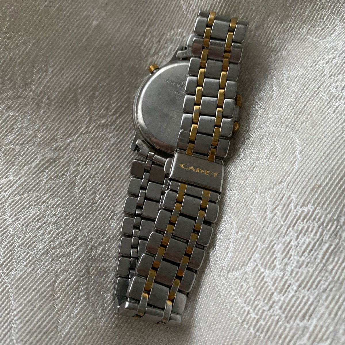 Men's Classic Vintage Seiko Watch w/ Alarm & Date, Silver & Gold