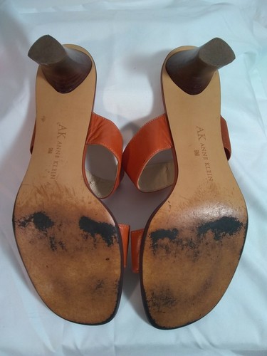 Sandalo donna Anne Klein KKBengal pelle marrone 2 cinturini slide tg-9M f221 - Foto 10 di 12