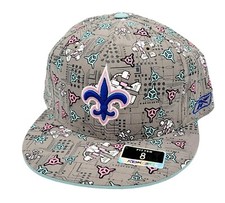 New Orleans Saints Reebok Robots & Asteroids Collection Size 8 Hat Cap NEW RARE 