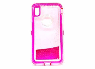 Pink Clear Glitter Case For iPhone XS Max - Size 6.5
