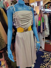 Vintage Handmade flowy boho soft gray dress - No Size