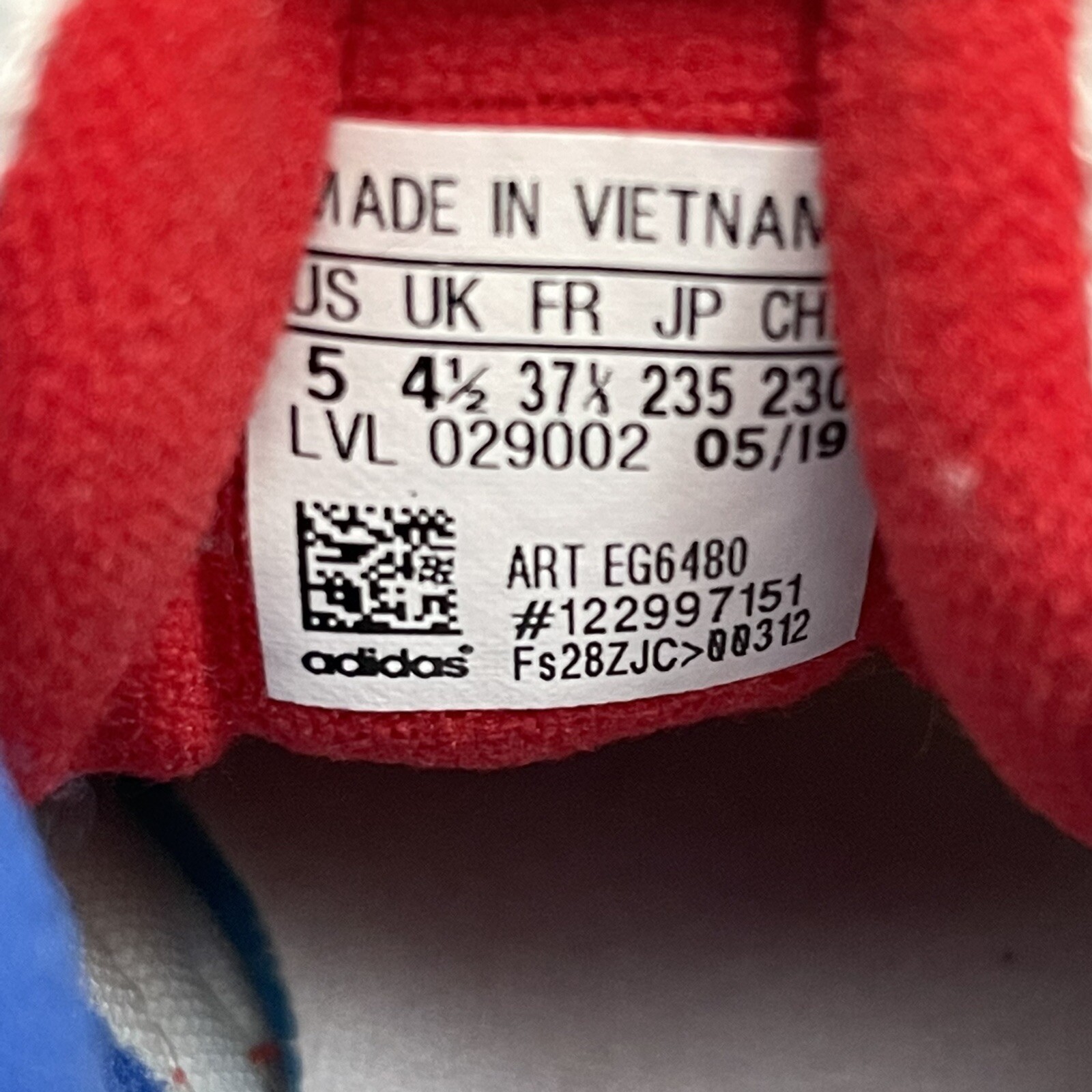 Mens Size 5 Adidas EQT Gazelle Low Sneaker Red Wh… - image 6