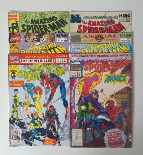 Lot Of 6 1984-90 The Amazing Spider-Man Annual Comics #18 & 23-27 VF/NM