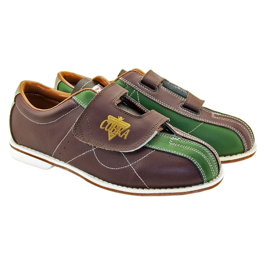 Cobra TCR-3V Brown/Green V-Strap Mens Bowling Rental Shoes
