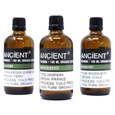 ANCIENT WISDOM ORGANIC BASE OILS 100ml- WIDE RANGE - SELECT OIL  - BARGAIN