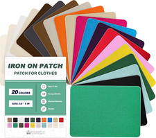 Parches termoadhesivos para ropa, 20 piezas de parches multicolores para tela