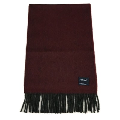 Solid Color Scarf DRAKE'S Mod 19751 75% Lambswool 25% Angora MADE