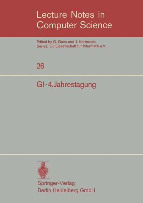 Thumbnail - Dirk Siefkes | Gi-4.jahrestagung | Taschenbuch | Deutsch (1975) |