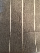 Grayish Tan Textured White Striped Upholstery Remnant 38x24 Inches