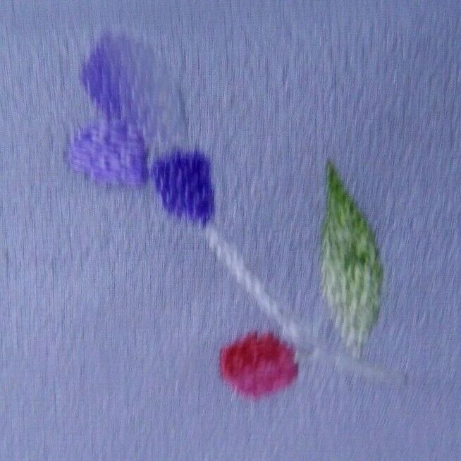 Pañuelo vintage 100 % seda Hunan Kaihui bordado artesanal 10"x10" Xiang Foto 4 de 4