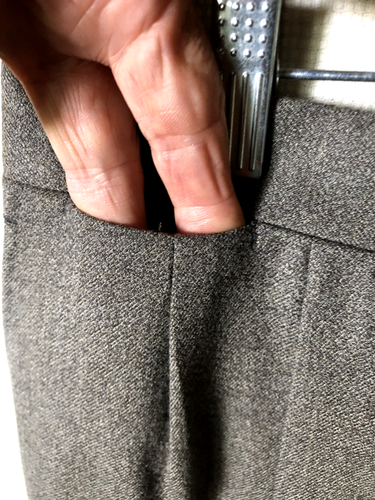 Traje de lana gris Canali, 2 botones, pliegues y puños, 48, 36Wx27L - VENTA FINAL - Imagen 9 de 14