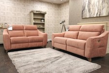 G PLAN MONZA – Dual Power Reclining Classic Back 3 Seat Sofa and Standard 2