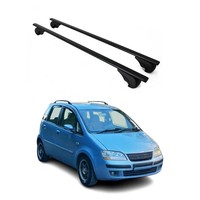 DachträGer GrundträGer FüR Fiat Idea 2003-2012 75Kg Stahl Schwarz 2 Tlg