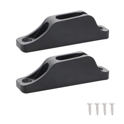 2PCS Nylon Kayak Cord Lock Cleat Rope Cleat for 6mm Soft Rope with Screws