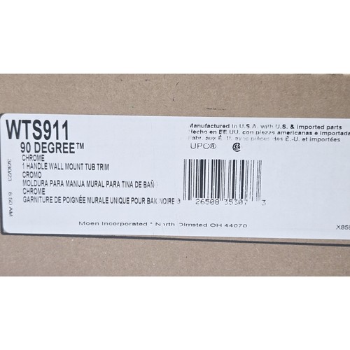 Moen WTS911 90 Degree Single Handle Wall Mount High Flow Tub Filler - Chrome - Picture 8 of 8