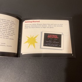 Lethal Weapon Nintendo NES Instruction Manual Only Booklet