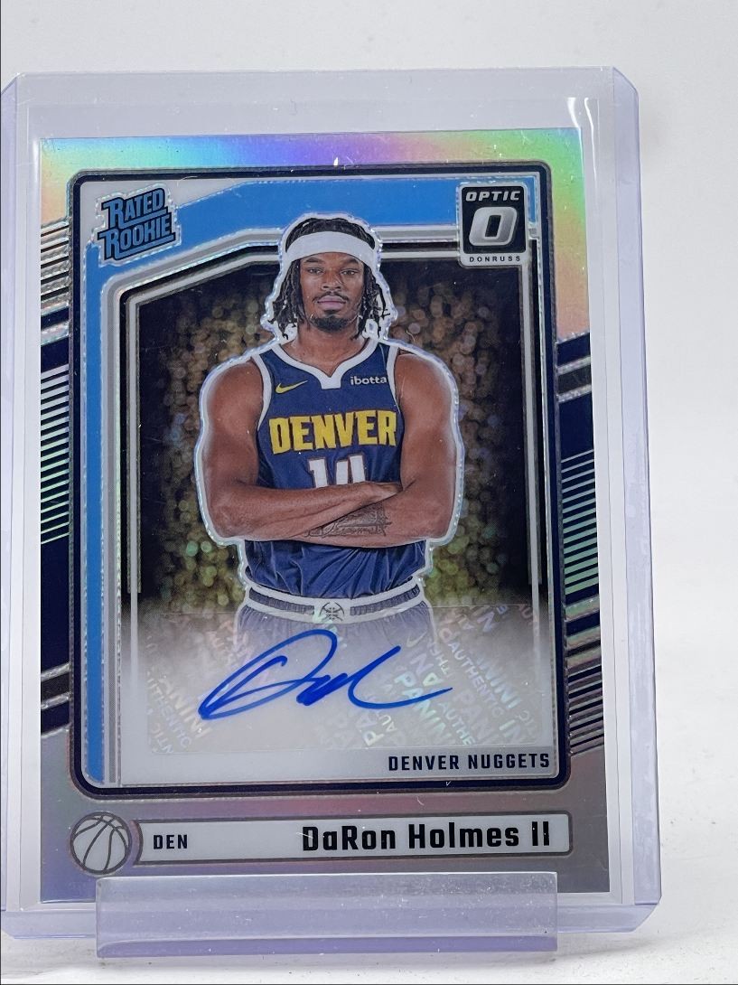 DARON HOLMES II 2024-25 DONRUSS OPTIC RATED ROOKIE HOLO PRIZM RC AUTO Q4669