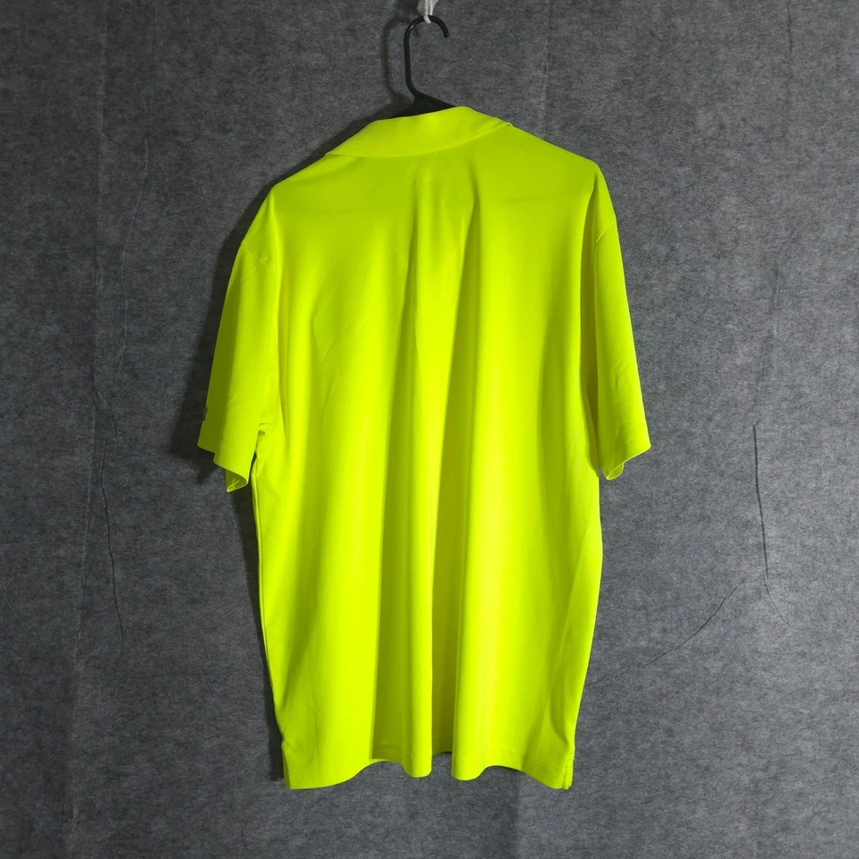 Under Armour HeatGear TPC Michigan Golf Polo Shirt Neon Yellow Sz XL Performance - Image 2 of 4