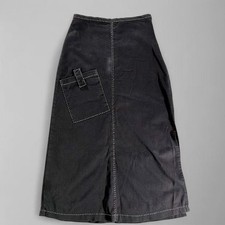 stunning vintage contrast stitch midi/maxi skirt