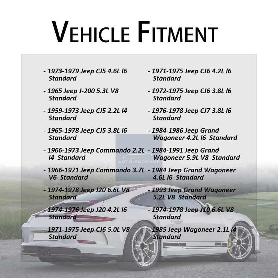 Eje trasero todas las juntas juntas juntas en U para Jeep CJ3 2,2 L 1959-1966 Jeep CJ3 -- 1959-1965 Foto 3 de 4