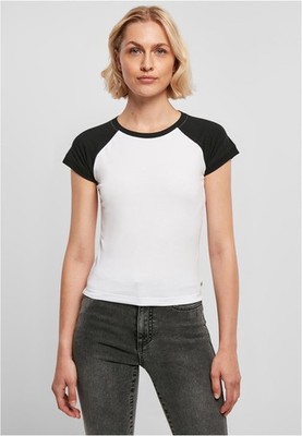 Ladies Organic Stretch Short Retro Baseball Tee Retro Shirt  | Urban Classics