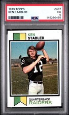 1973 TOPPS #487 KEN STABLER ROOKIE RC PSA 5
