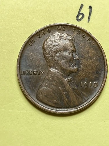 1910 (P) LINCOLN WHEAT CENT, "EXTREMELY FINE" condition #61
