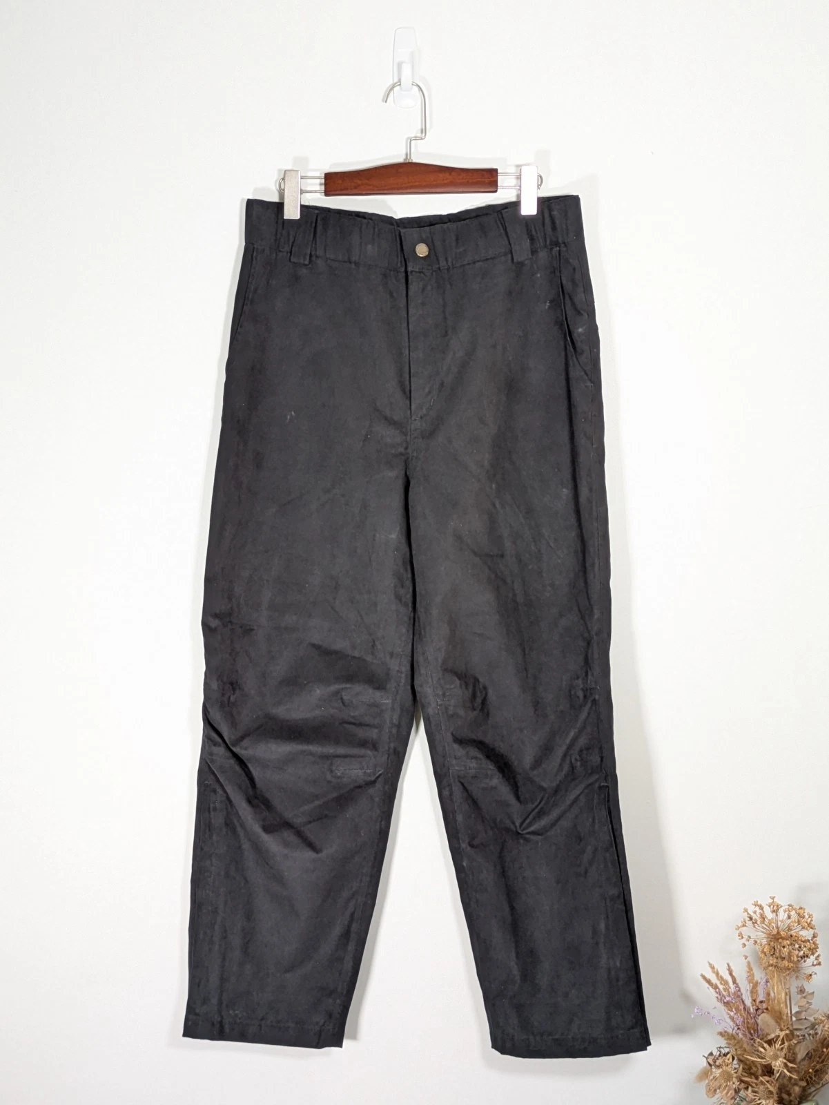 Musto Large Black Moleskin Nylon Lined Ankle Zip Technical Trousers